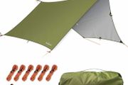 Rain Fly Tent Tarp Hammock Hexagonal,Lightweight Waterproof Camping Shelter, Portable Windproof Snowproof Tarpaulin for Snow Sunshade for Camping Outdoor Travel MULTIPLE COLOURS AND SIZES (FREE POSTAGE)