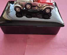 This Is A Vintage Original Lesney Matchbox 1929 Bentley Yu 3250 Black Ceramic Match Box  Dish For  What Ever  You Want To Put In It Never Used