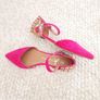 Cerise Pink Pointed Toe Shoes - Size 4 Image 3