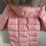 Girls Pink Puffer Jacket Image 4