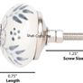 Grey and White Ceramic Premium Quality Door Knobs Set of 12 Assorted Designs Handmade,Vintage, Shabby Chic, Interior Furniture, Cabinet Cupboard Wardrobe Drawers Pulls Handles (FREE POSTAGE) Image 2