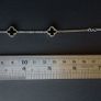 Solid 925 sterling silver four leaf clover bracelet Image 3