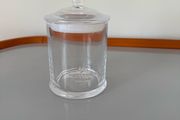 Glass jar with sealed lid