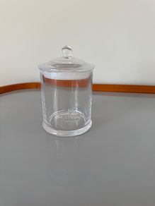 Glass jar with sealed lid