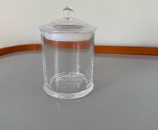 Glass jar with sealed lid