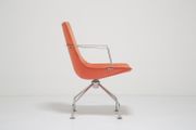 Orange Fabric and Chrome Swivel Office Chair Comet by Gunilla Allard for Lammhult, 1990s