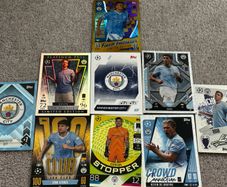 9 Man City match attax cards