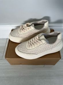 Office Lace Up Ecru Trainers