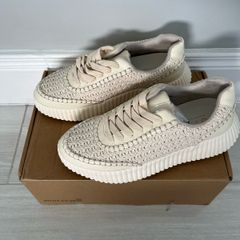 Office Lace Up Ecru Trainers