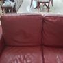 Red leather corner suite Image 7