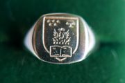 Vintage 9Ct Yellow Gold 375 Men's Clan Signet Crest Ring 2,52g size T