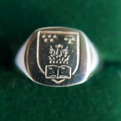 Vintage 9Ct Yellow Gold 375 Men's Clan Signet Crest Ring 2,52g size T