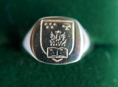 Vintage 9Ct Yellow Gold 375 Men's Clan Signet Crest Ring 2,52g size T