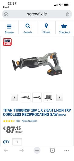 Titan cordless saw