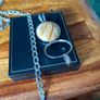 silver solid pendant and heavy chain Image 6