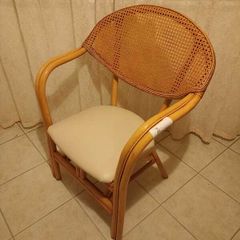 Set of 4 Vintage Rattan Dining Chairs Custom Made