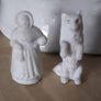 Two Antique - Victorian Bisque - Miniature Figurines Image 2