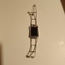 Vintage silver bracelet with onyx stone Image 4