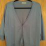 ZARA Fine Knit Cropped Cardigan L Blue Image 2