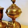 two vintage  brass lamps Image 3