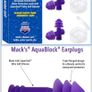 Macks Aquablock Earplugs 2 pairs Image 3