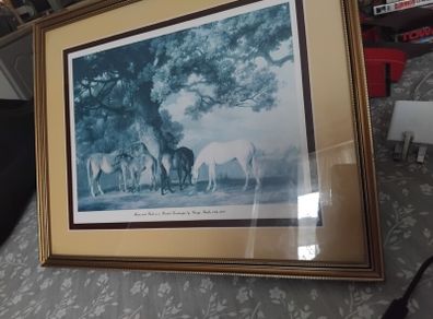 Vintage picture and frame