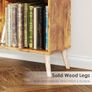 7 Cube Bookshelf, 3 Tier Modern Bookcase with Legs, 31 inch Wooden Book Shelf Image 4