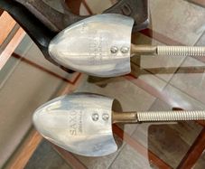 Vintage Ladies 1950s SAXONE Aluminium Steel Spring Coiled Shoe Trees UK Size S/M