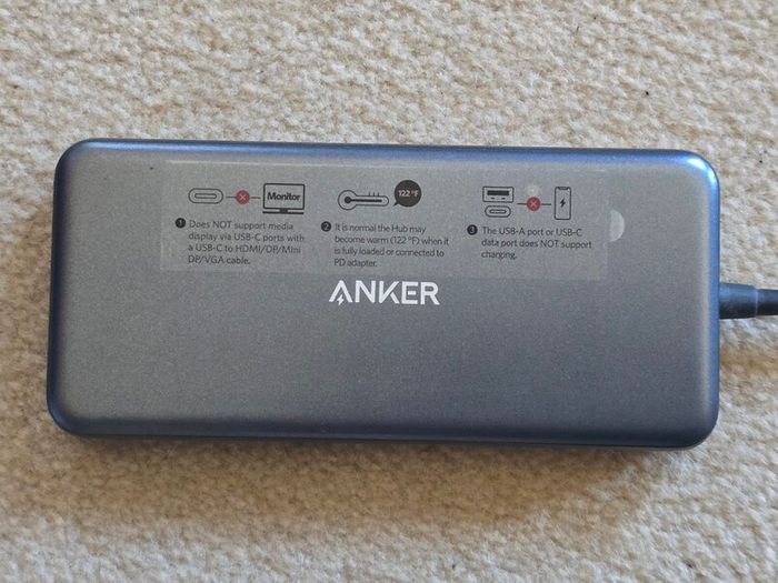 Anker 555 USB C Hub with Ethernet, 8-in-1 Multiport Ethernet Adapter with 4K 60Hz HDMI Port, 85W Power Delivery, 10Gbps USB C and 2 A Data Ports, microSD SD Card Reader