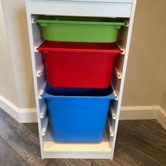 trofast with boxes