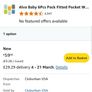 ALVABABY x6 Reusable Cloth Nappies with 2 Inserts Each Image 2