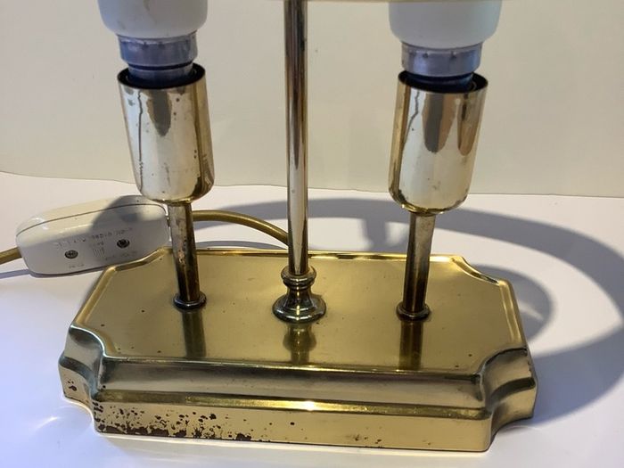 Vintage French Bouillotte Table Lamp Brass