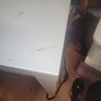 Ikea make up table, white mirror, vanity lights & vanity stool. Image 7