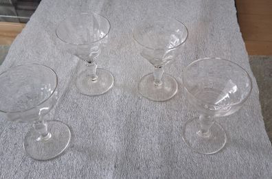 Vintage Sherry Glasses x 4