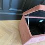 Pink Velvet Ottoman Storage Bench Blanket Box Image 3