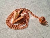 Small copper pendulum for dowsing scrying meditation spiritual guidance