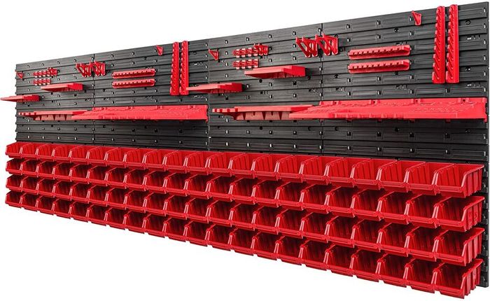 Tool Wall 230 X 78 Cm Stacking Boxes Tool Holder Wall Plate Bracket Rails Garage