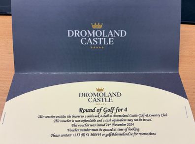 4 Ball Midweek Voucher for Dromoland Castle Golf & Country Club
