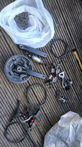 bike parts Shimano acera and hydraulic disk brakes
