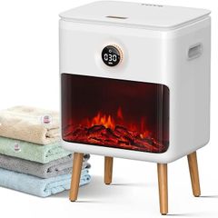 Towel Warmer, Large Capacity Luxury Towel Warmers for Bathroom with HearthGlow Display, Rotary Timer Control & LED Countdown, Fits 2 Large Towels, Bathrobes, Blankets, Pajamas