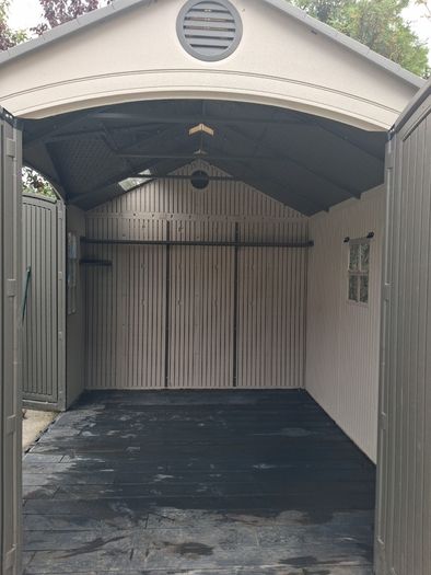 Lifetime brand 8 ft. X 10 ft. (3.05 metre X 2.44 metre) outdoor maintenance free storage shed