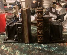 Vintage camera book ends free postage