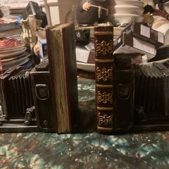 Vintage camera book ends free postage