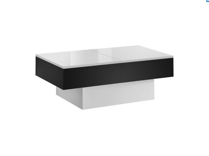 Extendable Slide Coffee Table Extendable Slide table Black Matte White Gloss Coffee Table Extendable Top