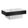 Extendable Slide Coffee Table Extendable Slide table Black Matte White Gloss Coffee Table Extendable Top Image 2