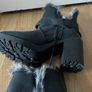 Black Boots with Fur Trim Image 3