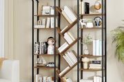 Vintage Bookcase, 3 Column 6 Tier Tree Shaped Bookcase, 17 Compartments