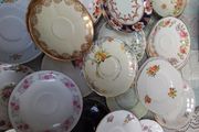 Mixed collection of china saucers