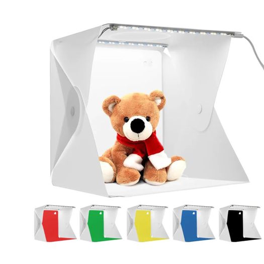 Portable Folding Lightbox Photography LED Light Room Photo Studio Light Tent Soft Box Backdrops Photobox for DSLR Camera