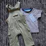 Brand-New Jojo Maman Bebe Dungaree Set with T-Shirt Image 3